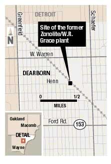 site of zonolite plant in dearborn