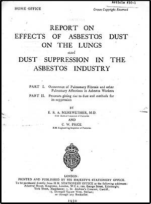 asbesots industry memo